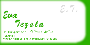 eva tezsla business card
